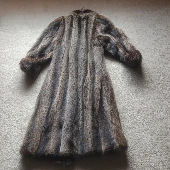 Full length Racoon fur coat